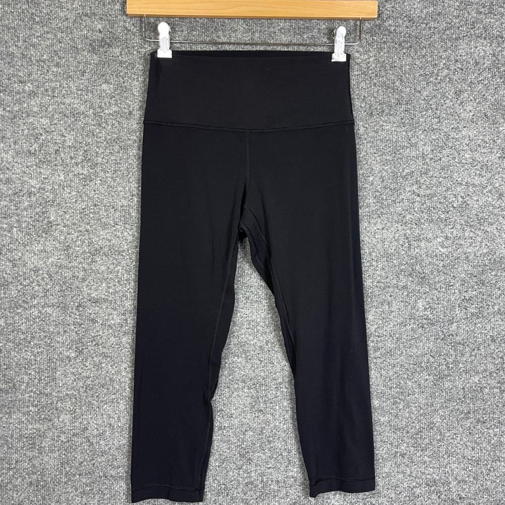 Lululemon Align High Rise Crop Leggings Womens 8 Black Excellent